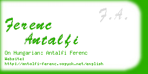 ferenc antalfi business card